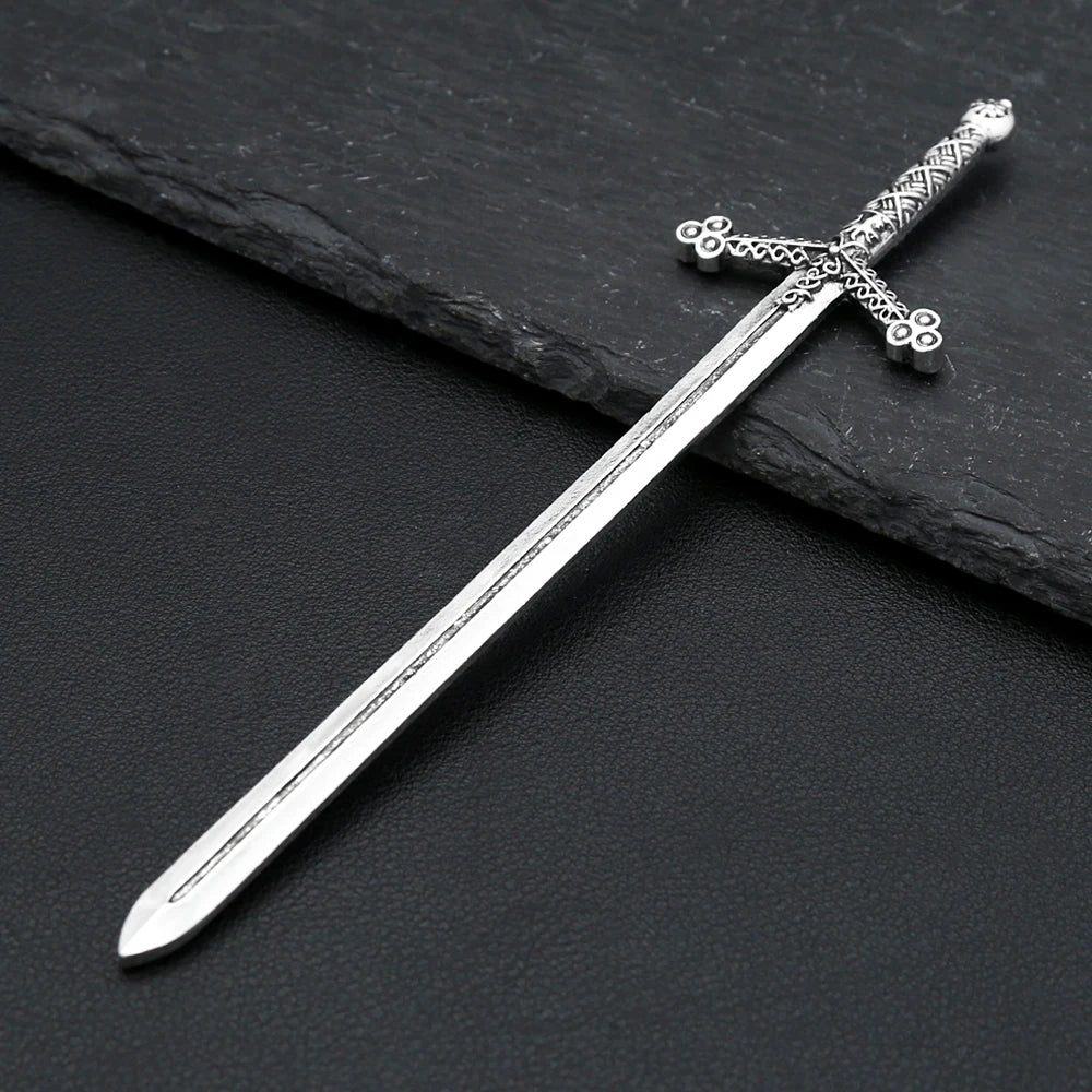 Viking Lunar Sword Hair Stick — Stainless
