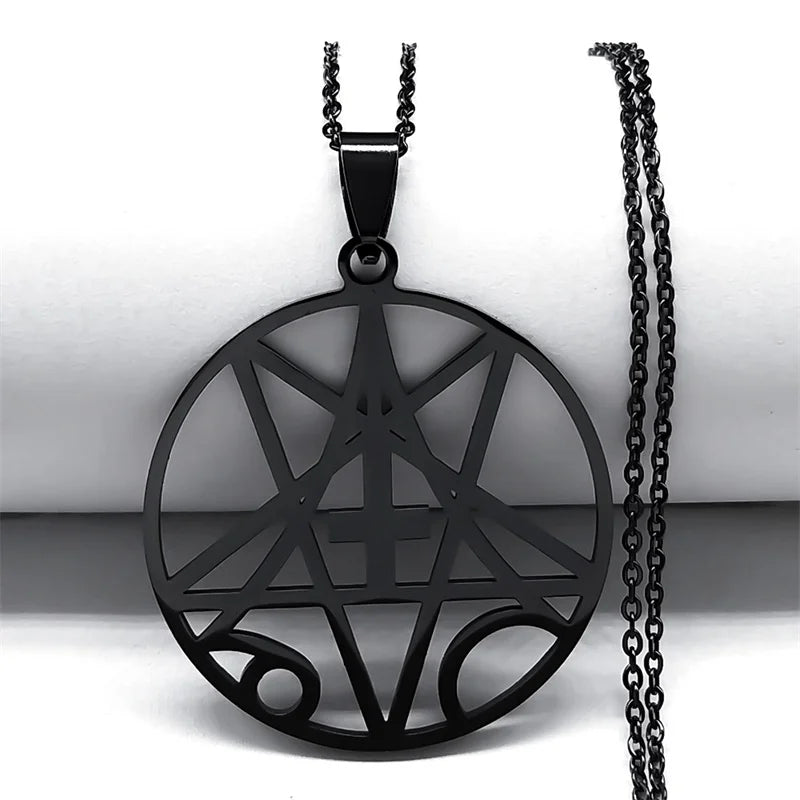 Angel Band Silver Pendant Necklace — Stainless Steel