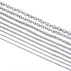 1Pcs Width1.5-4.5mm Stainless Steel Cross O Chain  Women Men Necklace Finding Pendant DIY Wholesale Jewelry 40-100cm Dropship