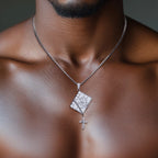 Iced Out Bible Cross Pendant — 925 Silver