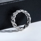 Iced Out Cuban Ring — 925 Silver