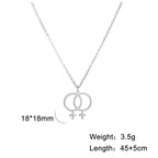 Amaxer Vintage Female Symbol Feminist Venus Necklace for Women Pendant Necklaces Chain Choker Jewelry Gift