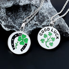 Clover Horseshoe Pendant — 925 Silver