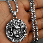 Neo-Gothic Skull Pendant Necklace — Stainless Steel