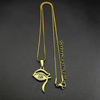 Eye of Horus Pendant Necklace — Stainless Steel