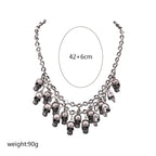 Layered Skull Choker Necklace — Gothic Vintage