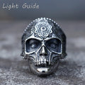 2022 NEW Men's 316L stainless-steel rings decorative pattern skull ring for teens gothic punk Biker Jewelry Gifts free