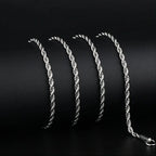 8Pieces Men Stainless Steel Necklace Set Stylish & Durable Accessories for Casual Wear ldeal Gift for Trendsetters