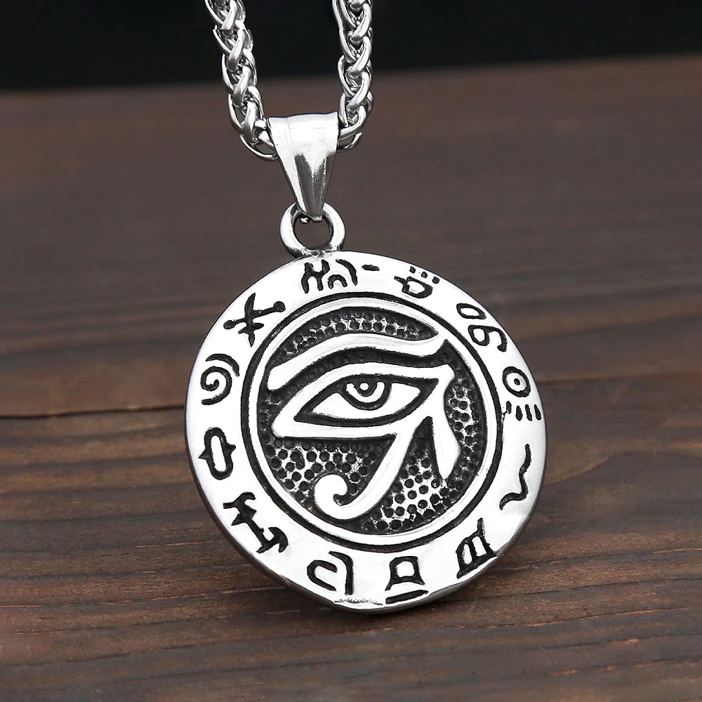 Egyptian Eye of Horus Pendant — Stainless