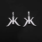 Silver 925 Iced Out Letter Pendant Moissanite