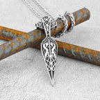 Viking Sword Spear Stainless Steel Pendant Necklace Men's Scandinavian Pirate Amulet Necklace Fashion Jewelry Gift