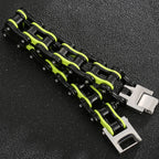 Rock And Roll Men's Bracelet Motorcycle Chain Mechanical Bracelets for Man 316L Stainless Steel Hand Jewelry