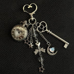 Original Hollow Heart Pocket Watch Chain keychain Design Steampunk Clock Vintage Necklace Pendant Jewelry Watch Men