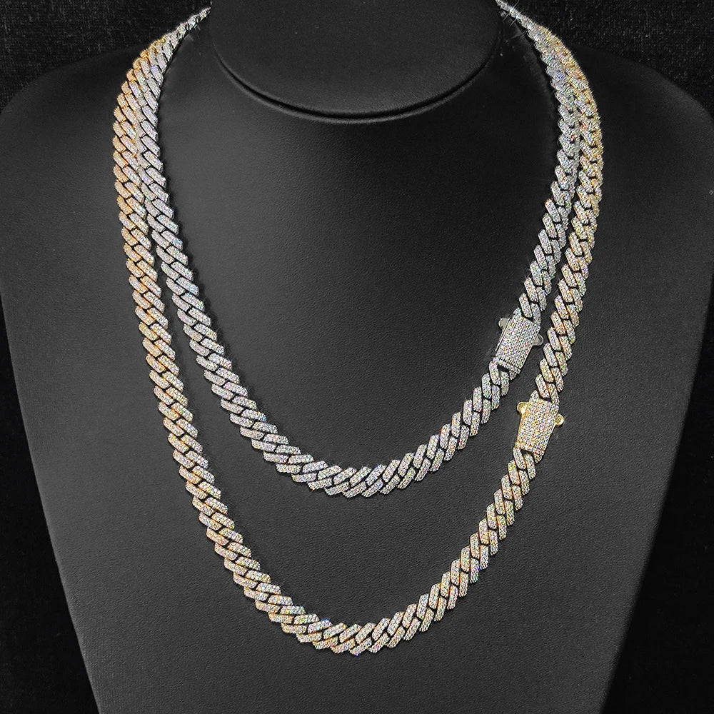 Iced Out Cuban Chain Necklace Stainless Steel 8MM