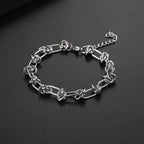 Knotted Twisted Link Chain Bracelet — Stainless Steel