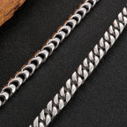 9MM Wide Curb Link Chain Man Bracelet for Men In Polished Stainless Steel Men's Wrist Bracelets On Hand Jewelry Mannen