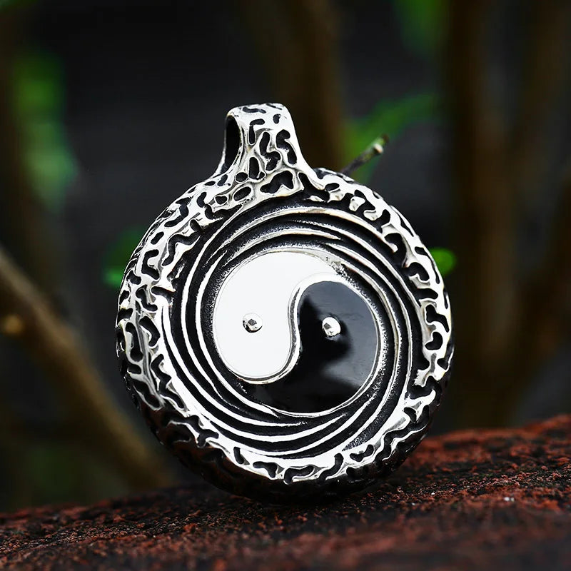 Viking Dragon Stainless Steel Pendant Necklace