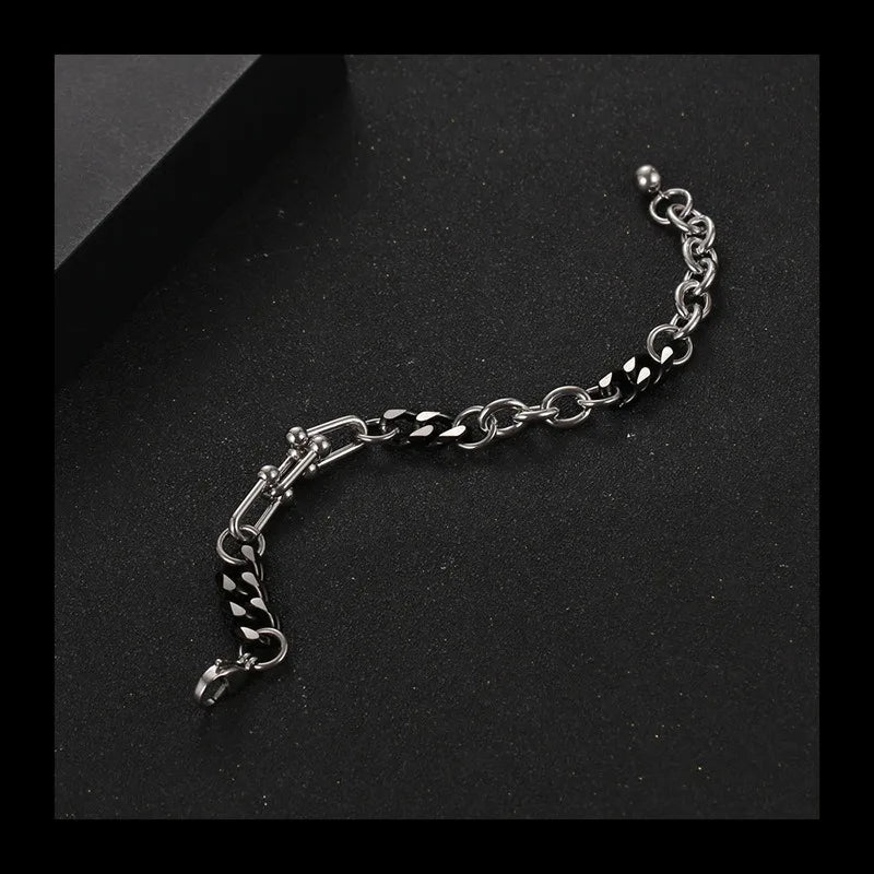 Horseshoe Buckle Bracelet — Black