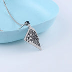 60cm Half Poker Card Pendant Necklace Hip Hop Lucky Ace of Spades Stainless Steel Long Chain Necklace for Men Vintage Jewelry