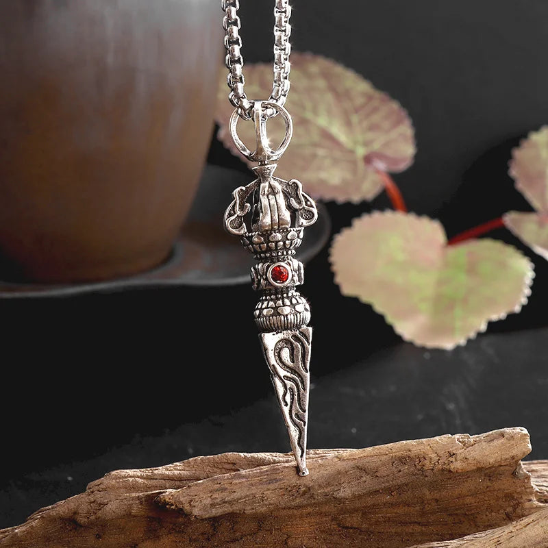 Vajra Pendant Necklace — Stainless Steel