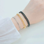 Fashion Stainless Steel Men Curb Cuban Chain Bracelet Women Bracelet on Hand for Couple Unisex Wrist Hand Jewelry