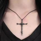 Skull Cross Silver Pendant Necklace