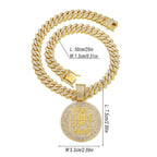 Hip Hop STAY HARD Letter Pendant Cuban Chain Necklace Punk Gold Color Iced Out Bling Necklaces Fashion Charm Men Women