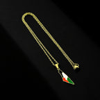 Palestine Map Pendant Necklace — Stainless Steel