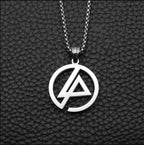 Fashion Geometric Pendant Necklace Square Round Street Rock Female Hip Hop Retro Titanium Steel Accessories Wholesale