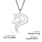 Fenrir Wolf Pendant Necklace — Stainless Steel