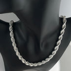 925 Sterling Silver 5/6/8MM 16-30 Inches Rope Chain Necklace For Men Women Fashion Punk Wedding Party Gifts Jewelry