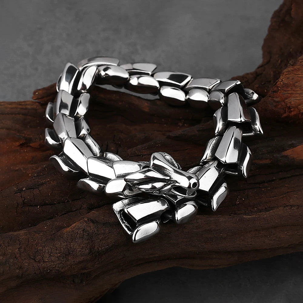 Dragon Viking Steel Bracelet Vintage 316L Nordic