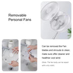 Portable Fan Rechargeable Mini Folding Telescopic Floor Low Noise Summer Fan Cooling For Household Bedroom Office Deskto