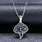 Sigil Lucifer Enamel Pendant Necklace — Stainless Steel