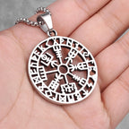 Stainless Steel Viking Pirate Odin Runes Men Necklaces Pendants Chain Punk for Boyfriend Male Jewelry Creativity Gift Wholesale