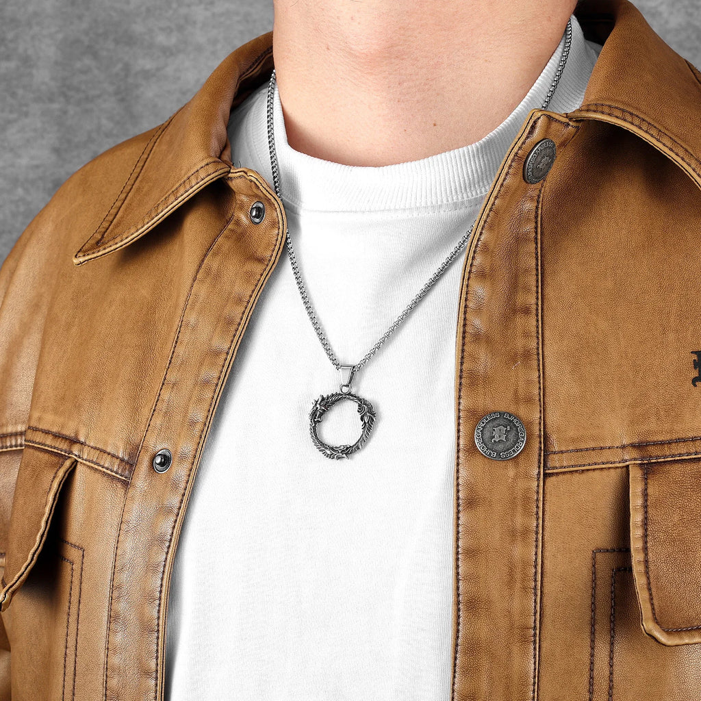 Dragon Stainless Steel Pendant Necklace