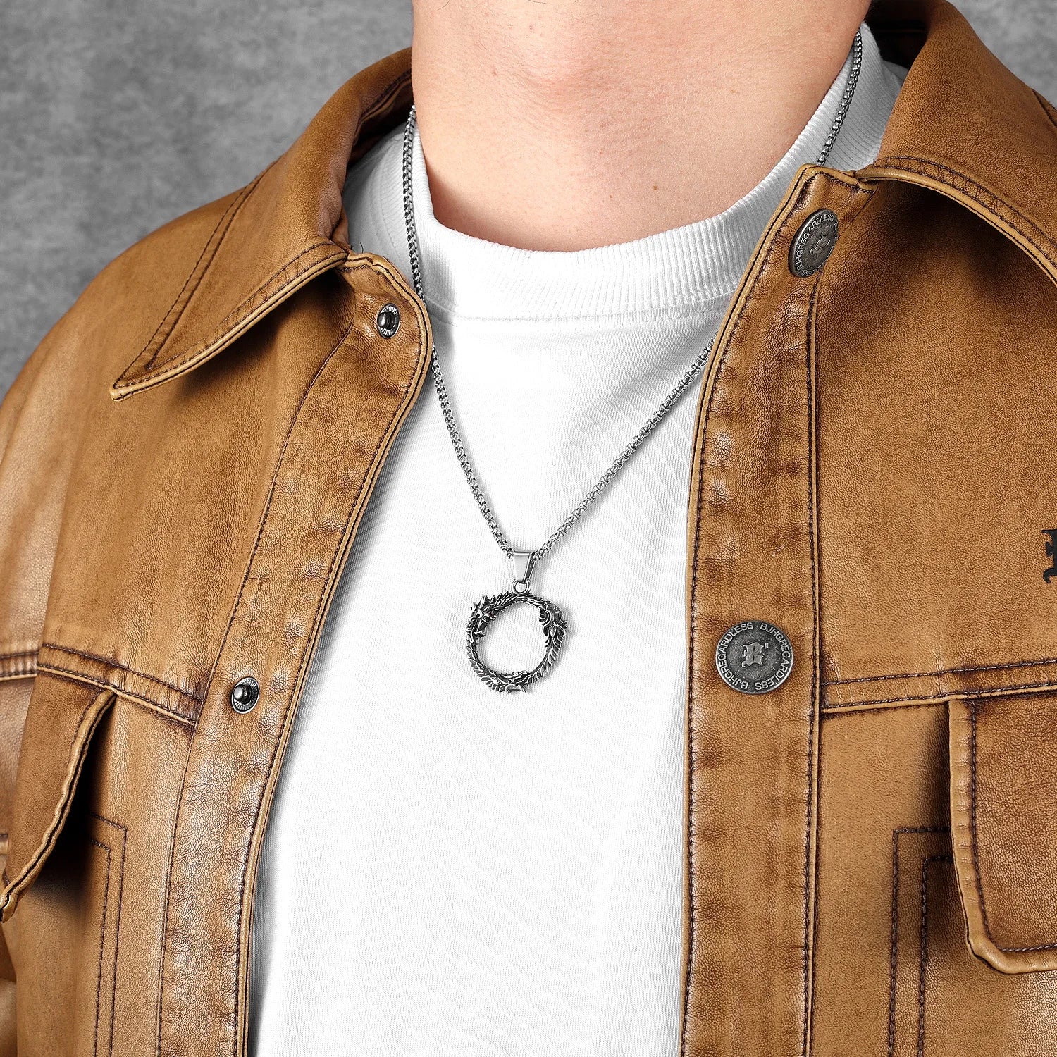 Dragon Stainless Steel Pendant Necklace