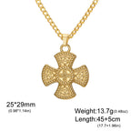 Celtic Trinity Knot Cross Pendant Necklace — Steel