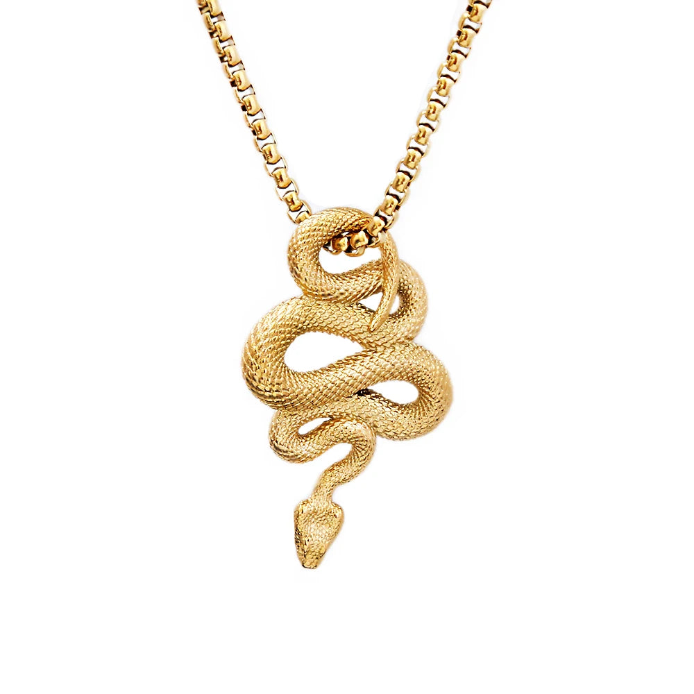 Snake Pendant — Stainless Steel