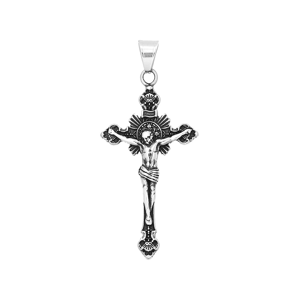 Jesus Cross Pendant — Stainless Steel