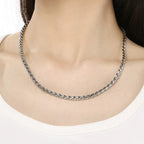 KALEN High Polished Stainless Steel Link Chain Necklace for Men Women Personalized Minimalist Sweater Chain Jewelry Accessories