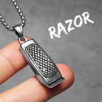 Barber Tools Pendant Necklace — Stainless Steel