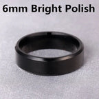 Brushed Dull Polish Silver Band Ring 4-8mm — Stainless Steel