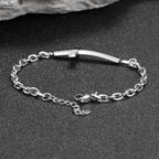 Vnox Stainless Steel Mens Cross Bracelets, Adjustable Rolo Link Chain Wristband, Christ Faith Jewelry Gift