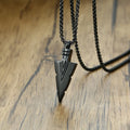Vnox Men's Arrowhead Kunai Primal Urn Necklaces, Rock Punk Spearhead Pendant Jewellery, Stainless Steel Anniversary