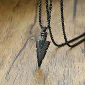 Arrowhead Spear Pendant Necklace — Stainless Steel