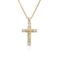 Cross Pendant Necklace — Gold-Tone