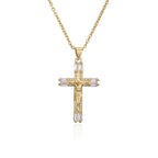 Cross Pendant Necklace — Gold-Tone