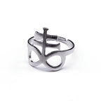 Cross Ring — Stainless Steel Adjustable