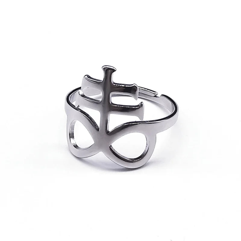 Cross Ring — Stainless Steel Adjustable